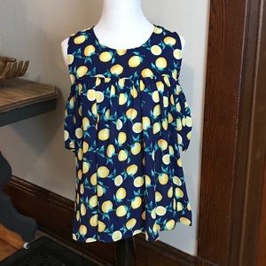 Off the Shoulder Flowy Lemon Top